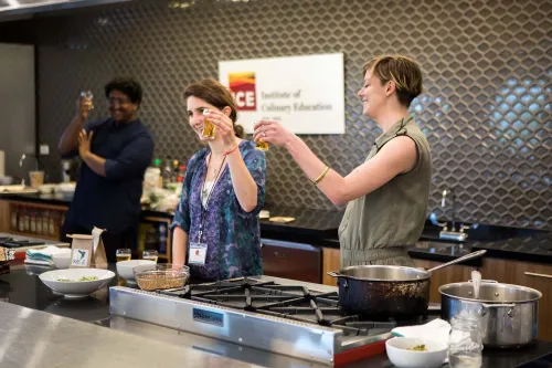 Cooking in an ICE kitchen.