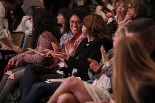Audience members during the zero waste event.