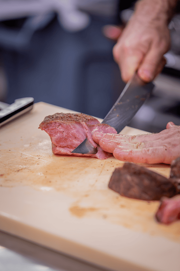Slicing Japanese Wagyu