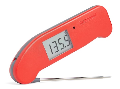 Red digital thermometer