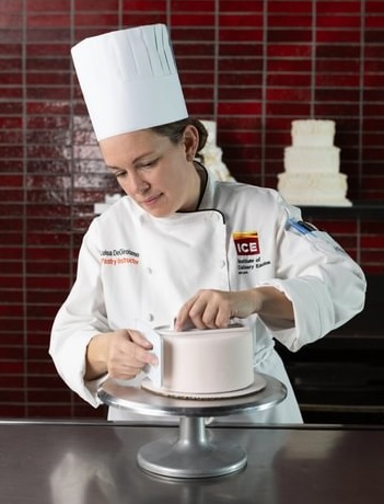 ICE Chef-Instructor Luisa DeGirolamo in the kitchen.