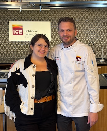 Food Scientist Dr. Arielle Johnson and Barry Tonkinson VP of Culinary Operations.