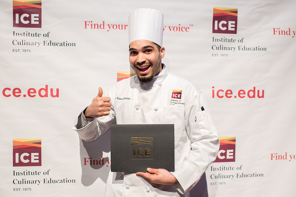 Jose Rivera graduated from ICE's Culinary Arts program in 2018.