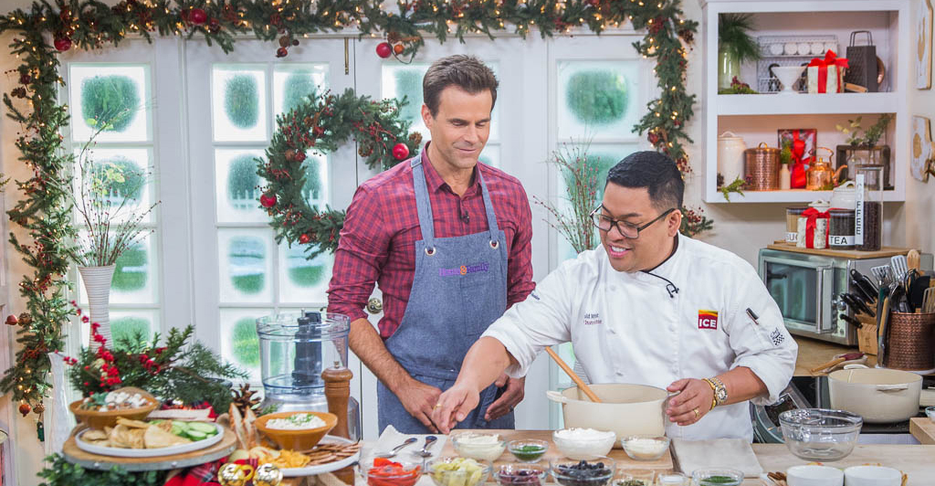 Chef Arnold Myint shares his French onion dip and hosting tips on Hallmark channel.