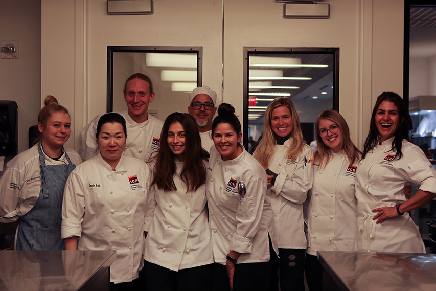 Chef Olivia (left) with ICE's first Health-Supportive Culinary Arts class.