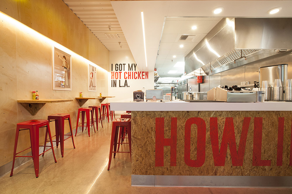 Preen Inc. designed LA restaurant Howlin' Ray's.