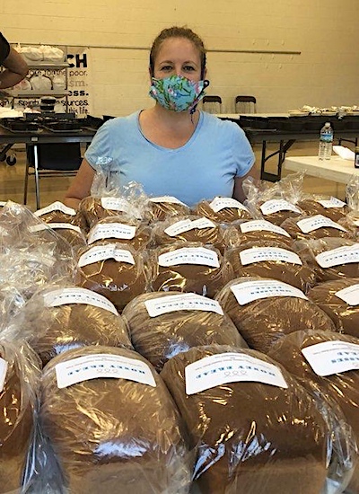 Jen Jensen delivers bread