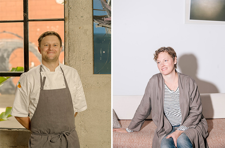 Marc Johnson is the chef de cuisine at Majordomo and Meadow Ramsey is the pastry chef at Kismet.