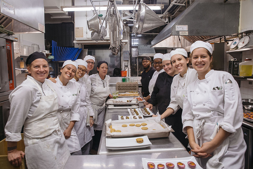 NGI chef instructors and students cooked at the school's 40th anniversary event.