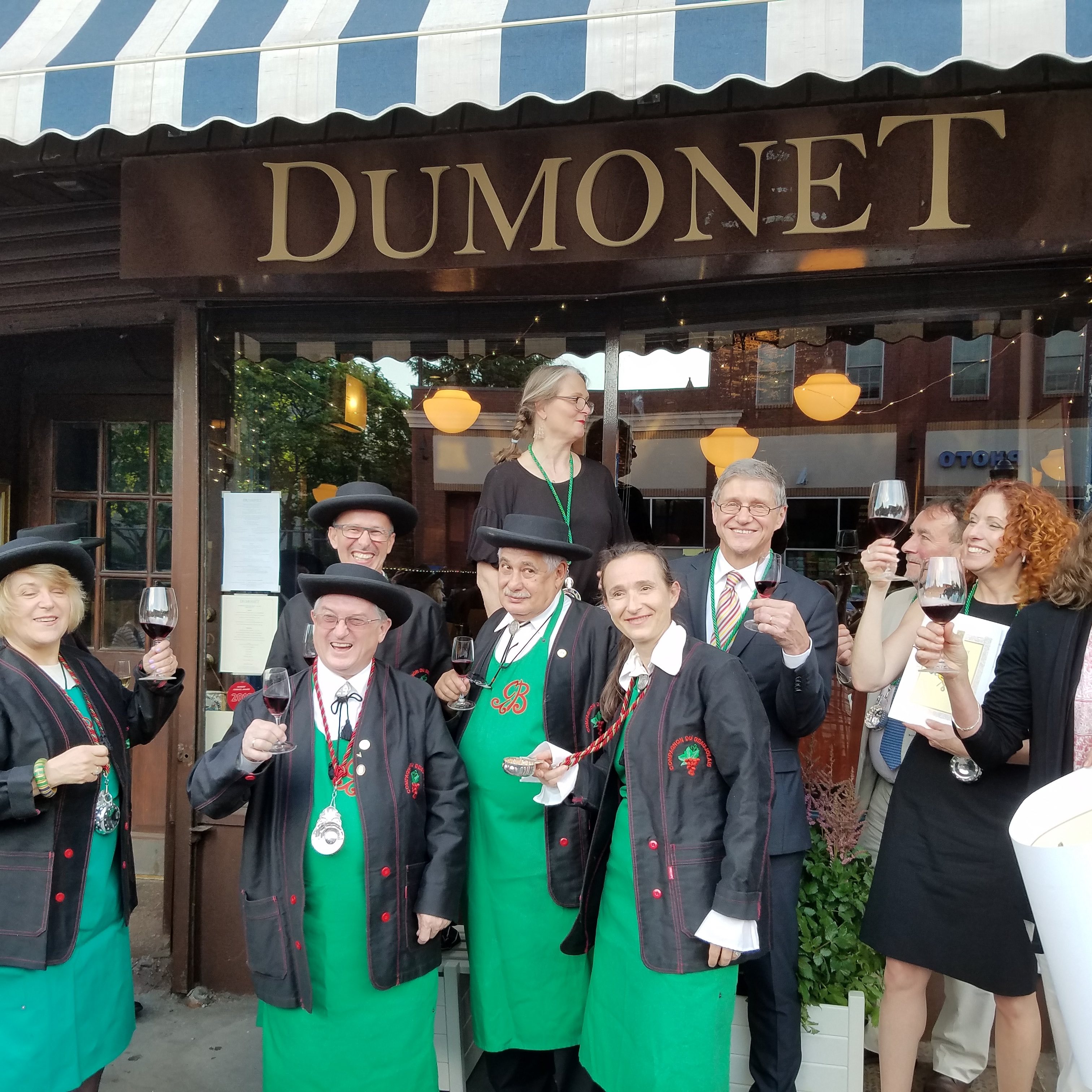 Scott's admittance into Ordre des Compagnons du Beaujolais was celebrated with a ceremony and dinner at Dumonet in Brooklyn.