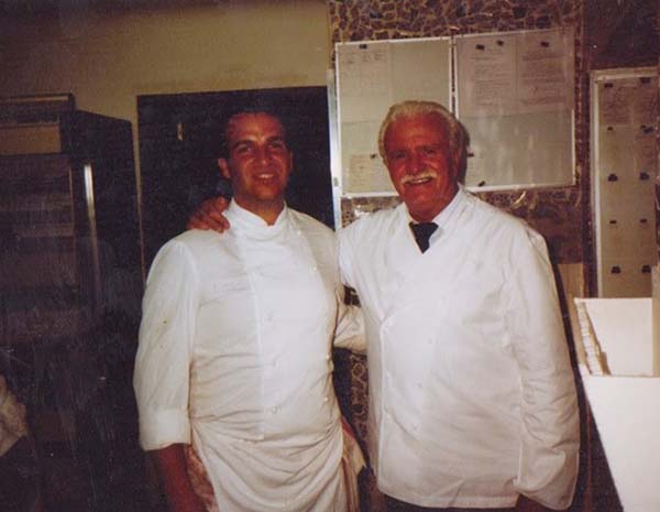 Chef Richie with Chef Roger Vergé in 1990.