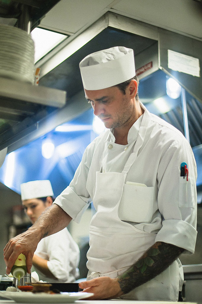 Chef Scotty at Del Posto, photo by Diego G.