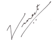 Vineet Bhatia's signature