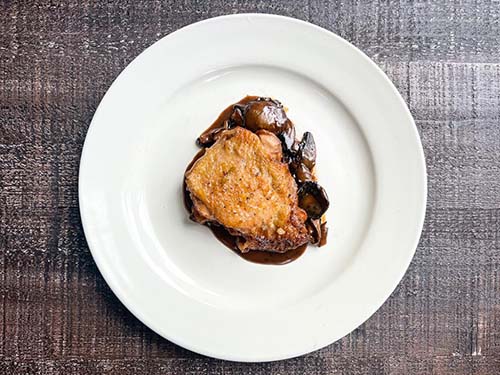 Braised Chicken Thighs with Mushrooms and Balsamic