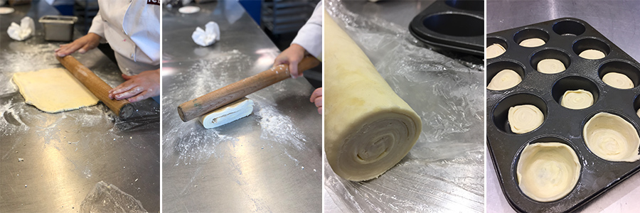 Chef Penny demonstrates the dough process.