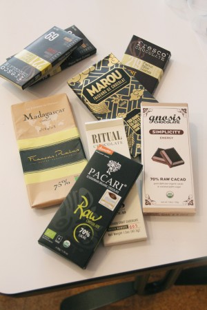 An assortment of the world's best 70% chocolate bars.