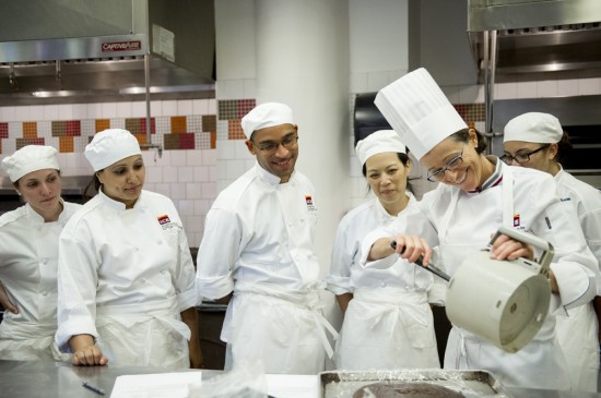 Chef Michelle Tampakis and ICE Pastry & Baking Arts students.