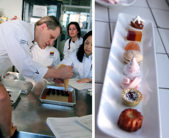 Michael, teaching a petit four class at ICE's School of Professional Development.