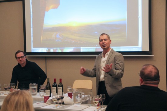 (From left) Daniel Daou and Richard Vayda, ICE's Director of Wine Studies 