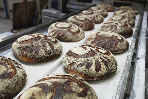 Balthazar Bakery's signature miche, emblazoned with a B. (Photo Credit: NJ.com)