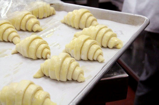 croissants ready to be baked