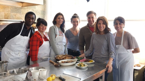 Kristen and Kristy pose with some of their food styling students.