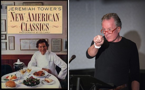 Jeremiah Tower's first cookbook; Jeremiah at the Imbibe & Inspire conference (Credit: Hugo Juarez)