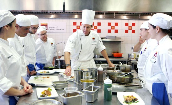 Chef James Briscione teaching a course at ICE