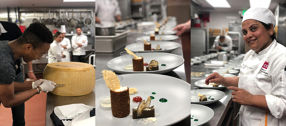 Scenes from a Parmigiano-Reggiano class at ICE LA.