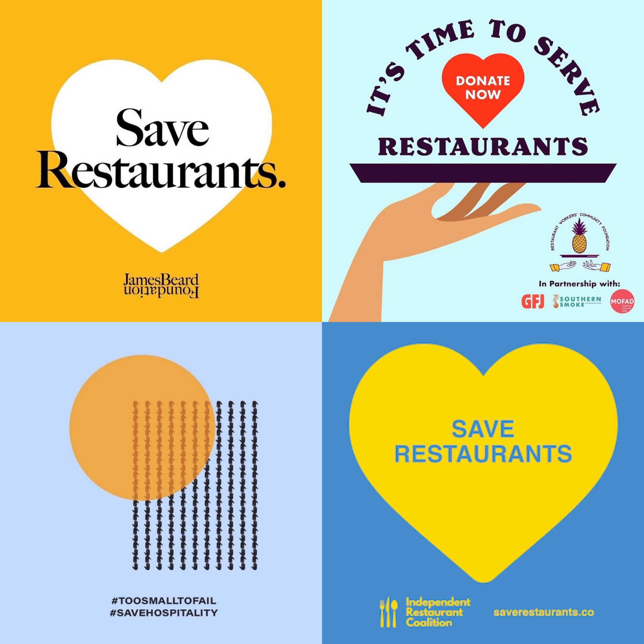 Restaurant relief funds and campaigns
