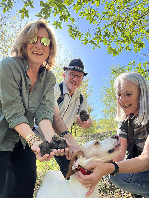 Rick and Debbie Smilow truffle hunting in Italy.