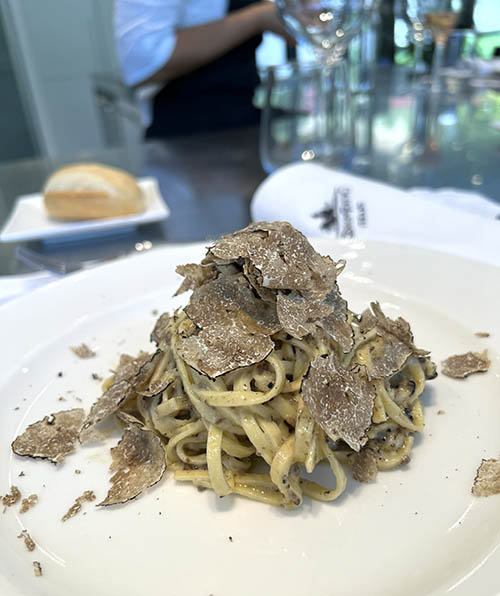 Pasta with truffles.