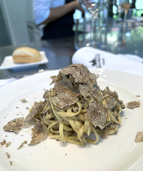 Pasta with truffles.
