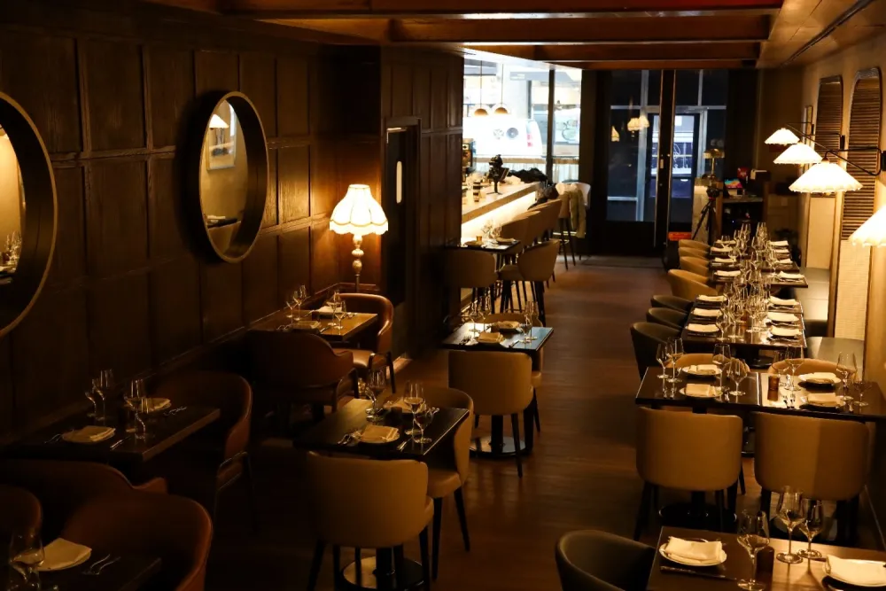 Empty interior of a restaurant