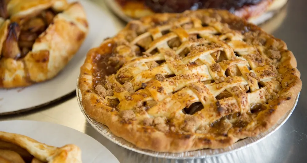Apple pie amongst various other pies