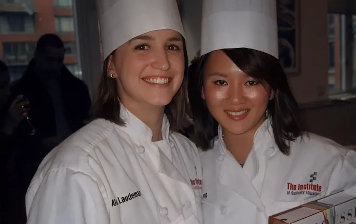 ICE alum Simone Tong and friend at her graduation. 