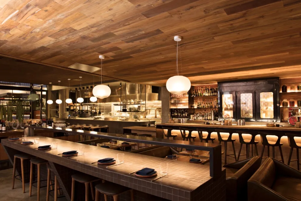 Interior of restaurant