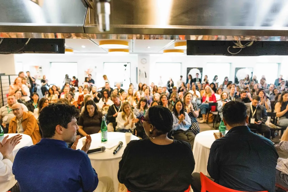 Scenes from a session at the 2026 Chefs Assembly at ICE in NYC. Photo credit: @nealsantos