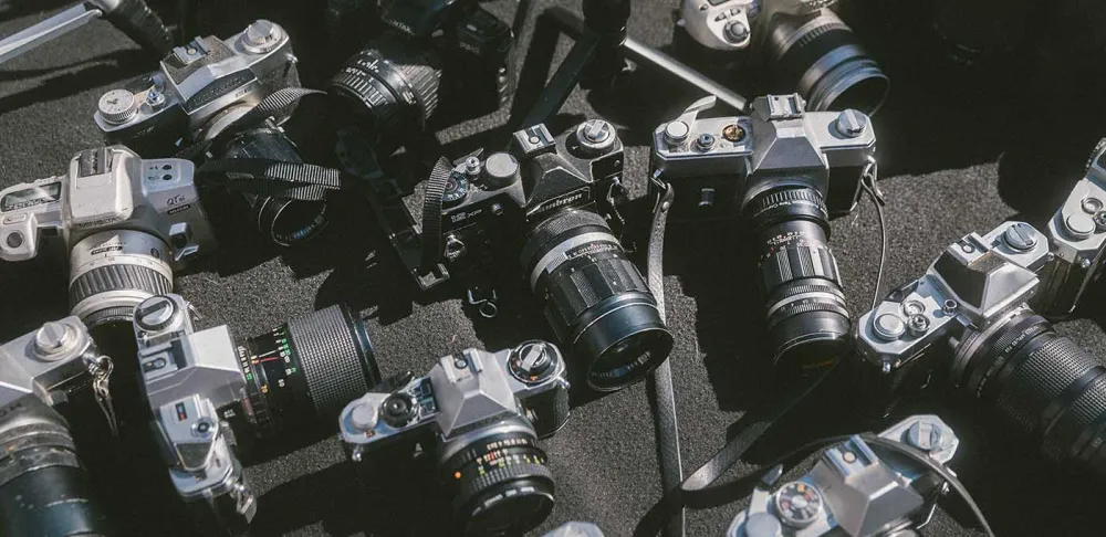 a collection of cameras