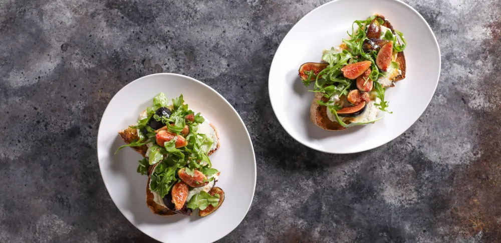 Valentines Day recipe of fig and ricotta toast