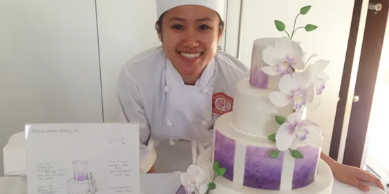 Colorful wedding cake finals
