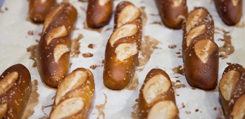freshly made pretzels
