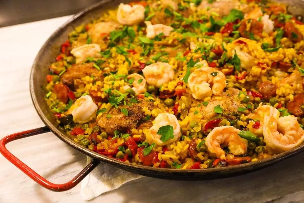 paella with shrimp