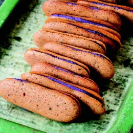 Chai Langues-de-Chat with Blueberry Cream Filling