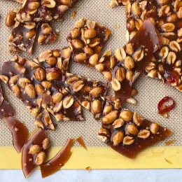 Fish sauce peanut brittle