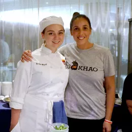 Students from ICE networking and volunteering with top culinary talent