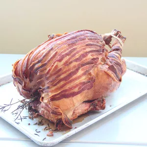 Turkey wrapped in bacon