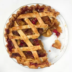 apple-cranberry pie for thanksgiving dessert