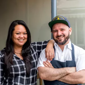 Tony Scotto (Culinary, ‘03) runs DPNB Pasta Shop with his wife Louidell Scotto
