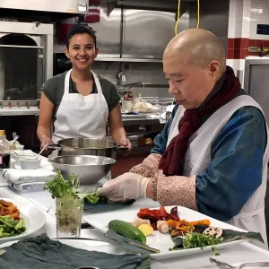 South Korean chef Jeong Kwan hosted a hands-on class on Korean temple cuisine at ICE’s Los Angeles campus.